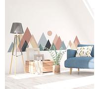 Stickers muraux - Décoration Chambre Salon - Autocollant Sticker Mural géant Montagnes scandinaves Columbiana - 70X115cm