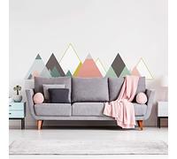 Stickers muraux - Décoration Chambre Salon - Autocollant Sticker Mural géant Montagnes scandinaves Kristal - 60x90cm