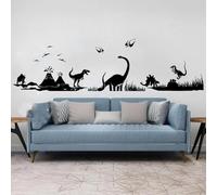 Stickers muraux Dinosaure Monde Volcan Chambre à coucher Animaux sauvages Arbre Bois Stickers muraux Stickers muraux Chambre d'enfant Salle de jeux Stickers Stickers
