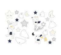 Stickers muraux en papier adhésif - hello bleu TU