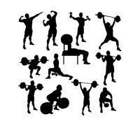 Stickers muraux en PVC Centre de remise en forme Sports Gymnastique Musculation Iron Man Sport 36x36.6cm Personnalisation personnalisée Noir