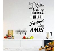 Stickers muraux en PVC Les décalcomanies du marché du vin français décorent les bars pour les maisons de cuisine et leur meilleur vin est une sorte de sticker mural 58X76CM à partager entre amis