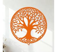 Stickers muraux en PVC silhouette de l'arbre de vie celtique, cendres de Creevagh 54.6x56.1cm Amovible sans laisser de colle Orange