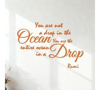 Stickers muraux en PVC Tu n'es pas une goutte dans l'océan, tu es l'océan tout entier dans une jupe. Rumi 35x50cm Personnalisation Orange