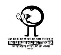 Stickers muraux en vinyle Bible chrétienne : Et la gloire du Seigneur sera révélée (Ésaïe) 54x56.4cm Fourni avec un kit de film de transfert Noir