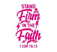 Stickers muraux en vinyle Calligraphie du verset biblique « Foi inébranlable » de la Première Épître aux Corinthiens 50.4x84.3cm Installation facile RoseRouge