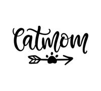 Stickers muraux en vinyle Citation humoristique de maman chat écrite à la main 54x103.6cm Culture du tatouage Noir