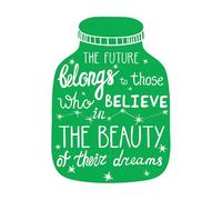 Stickers muraux en vinyle Citations inspirantes Croire en la beauté de la maison 34x47.5cm Fourni avec un kit de film de transfert Vert
