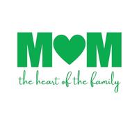 Stickers muraux en vinyle Club des mamans asociales Maman est le cœur de la famille Cadeaux pour mamans 54.4x94.1cm Décoration de magasin Vert