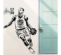 Stickers Muraux En Vinyle Étoile De Basket-Ball Stephen Curry Stickers Muraux Décoration Murale Autocollants Décoration Murale 78 X 56 Cm
