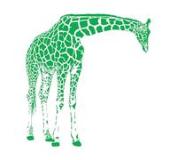 Stickers muraux en vinyle Girafe, jungle africaine, animal fascinant 36x38.1cm Fourni avec un kit de film de transfert Vert