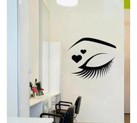 Stickers muraux en vinyle imperméable pour cils, idéaux pour les salons de beauté, les vitrines et les salons de coiffure.