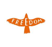 Stickers muraux en vinyle Inscription sur la liberté des animaux et des oiseaux 54x102.7cm Décoration artistique Orange