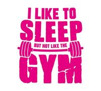 Stickers muraux en vinyle J'aime dormir, mais pas comme dans une salle de sport. 54.6x62.7cm Peinture murale artistique RoseRouge