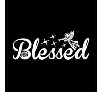 Stickers muraux en vinyle Jésus béni nativité typographie religion chrétienne citations bibliques art 30x77.9cm Amovible sans laisser de colle Blanc