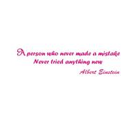 Stickers muraux en vinyle La science comme source de motivation pour réussir - Einstein 34.5x136.9cm N'abîme pas le mur RoseRouge