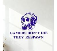 Stickers muraux en vinyle Manette de référence du jeu Game Boy 35x50.7cm Peinture murale artistique Bleu foncé