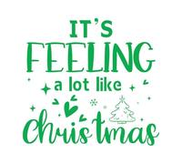 Stickers muraux en vinyle On dirait bien Noël 54.6x58.5cm Étanche Vert