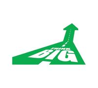 Stickers muraux en vinyle Penser grand, motivation, inspiration 54x95.6cm Décoration artistique Vert