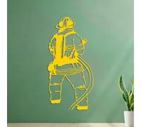 Stickers muraux en vinyle Placard de plafond du service d'incendie 40.8x83.1cm Auto-adhésif Jaune