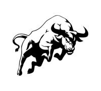 Stickers muraux en vinyle Red Bull Force Courage Animal Extrême 68x85.2cm Multicolore Noir