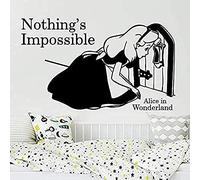 Stickers muraux en vinyle Stickers muraux Alice au pays des merveilles "Rien n'est impossible" 56 x 94 cm