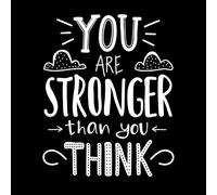 Stickers muraux en vinyle Vous êtes plus fort que vous ne le pensez : mots de motivation pour le bureau 68x84.2cm Décoration artistique Blanc
