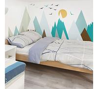 Stickers muraux Enfants - Décoration Chambre bébé - Autocollant Sticker Mural géant Enfant Montagnes scandinaves OYENKA - 40x60cm