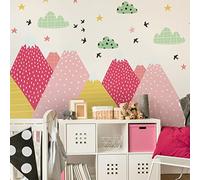 Stickers muraux Enfants - Décoration Chambre bébé - Autocollant Sticker Mural géant Enfant Montagnes scandinaves Cilka - 90x135cm