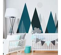 Stickers muraux Enfants - Décoration Chambre bébé - Autocollant Sticker Mural géant Enfant Montagnes scandinaves ARTIKA - 50x75cm