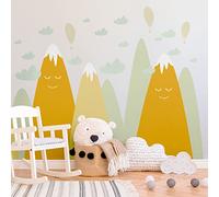 Stickers muraux Enfants - Décoration Chambre bébé - Autocollant Sticker Mural géant Enfant Montagnes scandinaves EMAKA - 40x60cm