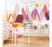 Stickers muraux Enfants - Décoration Chambre bébé - Autocollant Sticker Mural géant Enfant Montagnes scandinaves HIMKA - 90x135cm