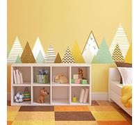 Stickers muraux Enfants - Décoration Chambre bébé - Autocollant Sticker Mural géant Enfant Montagnes scandinaves MIAKA - 60x100cm