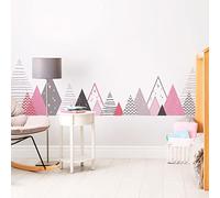 Stickers muraux enfants - Decoration chambre bébé - Stickers muraux enfant - Sticker mural scandinave - Autocollant mural géant montagnes scandinaves Rosika - H60 x L100 cm