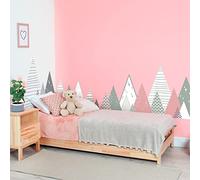 Stickers muraux enfants - Decoration chambre bébé - Stickers muraux enfant - Sticker mural scandinave - Autocollant mural géant montagnes scandinaves Tyka - H60 x L100 cm