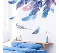 Stickers Muraux Enfants,Plume Stickers Muraux Creative Salon Chambre Décoration Canapé Fond Stickers Muraux Diy Vinyle Papier Peint, Stickers Muraux Pour Chambres Adultes