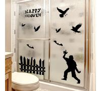 Stickers muraux et fenêtres d'Halloween avec motifs effrayants pour transformer votre espace de maison et de fête en un décor hanté