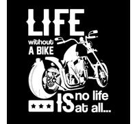 Stickers muraux et muraux en vinyle Citations de motards : La vie sans moto n'est pas une vie. Accueil 51x61.8cm Peinture murale artistique Blanc