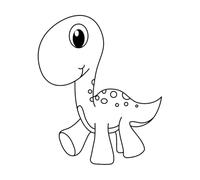 Stickers muraux et muraux en vinyle Coloriage de dinosaures mignons 68x82cm Décoration de magasin Noir