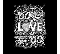 Stickers muraux et muraux en vinyle Fais ce que tu aimes (Inspirant) 34x46.8cm Stickers pour vitres Blanc