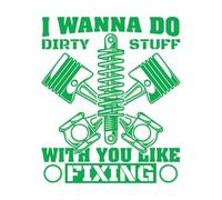 Stickers muraux et muraux en vinyle J'ai envie de faire des trucs salaces avec toi, comme réparer 68x81.7cm Installation facile Vert