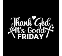 Stickers muraux et muraux en vinyle Vendredi saint chrétien. Dieu merci, c'est le Vendredi saint. 47.6x96.3cm Amovible sans laisser de colle Blanc