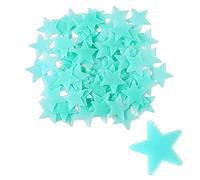 Stickers Muraux Fluorescents Les Étoiles Brillantes Brillent Noir 100 Pcs Décoration Autocollant Étoile 3D Sticker Mural Étoile Chambre Plafond Commutateur Autocollant Étoiles Lumineuses (bleu)