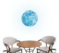 Stickers muraux fluorescents Lune - Technologie d'impression HD - Auto-adhésifs - Pour chambre d'enfant, chambre à coucher, salon, bureau