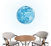 Stickers muraux fluorescents Lune - Technologie d'impression HD - Auto-adhésifs - Pour chambre d'enfant, chambre à coucher, salon, bureau