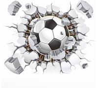 Stickers Muraux Football 3d (40x50 Cm) I Autocollant Mural Enfant Football Wm Em Sport Porte Poster I Déco Murale Chambre Garçon Chambre Adolescente Salon Couloir Cool