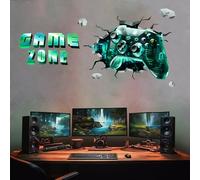 Stickers Muraux Gamer 3D Autocollant Mural, Autocollants Muraux Gamer 3D, Affiche de Jeu Fortnite 3D - Stickers Muraux Ado pour Déco de Chambre Gaming, Mural Autocollant pour Tous les Âges