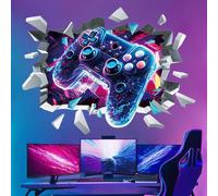 Stickers Muraux Gaming Breaking 3d Autocollants Muraux Poster Murale Sticker De Jeu Vidéo Contrôleur Decoration Pour Chambre Ado Garcon Gaming Room Garçon
