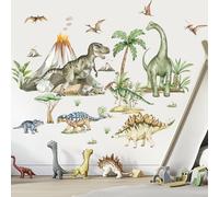 Stickers Muraux Grand Dinosaure Xxl Autocollants Muraux Mural Stickers Animaux Dino Volcan Pour Chambre Bébé Garçon Salle De Jeux Bébé Pépinière