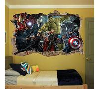 Stickers muraux Héros super film héros Action Sticker mural Art 3D autocollant Mural décoration de la maison